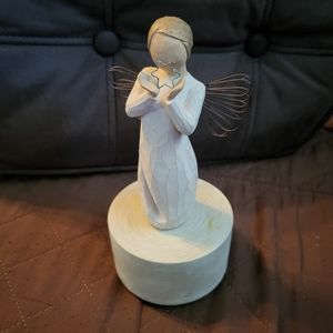 Willow Tree A Bright Star Musical Angel Turns And Plays "O Du Frohliche" German